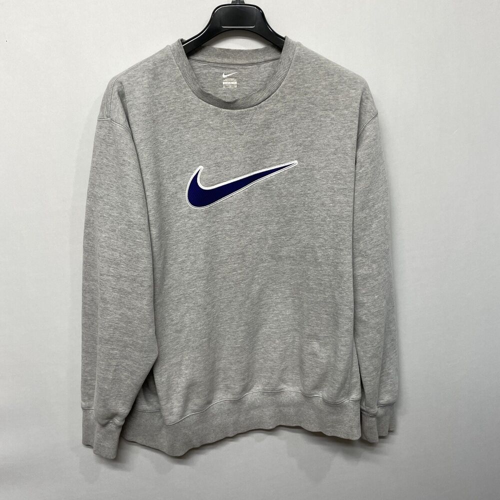Nike Pullover Sweatshirt Top Size XXL 2XL Swoosh Embroidered B359 -4